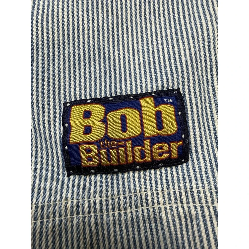 Vintage Bob the Builder Shorts Size 5T Pinstripe Denim Cartoon Embroidered‎ Y2K